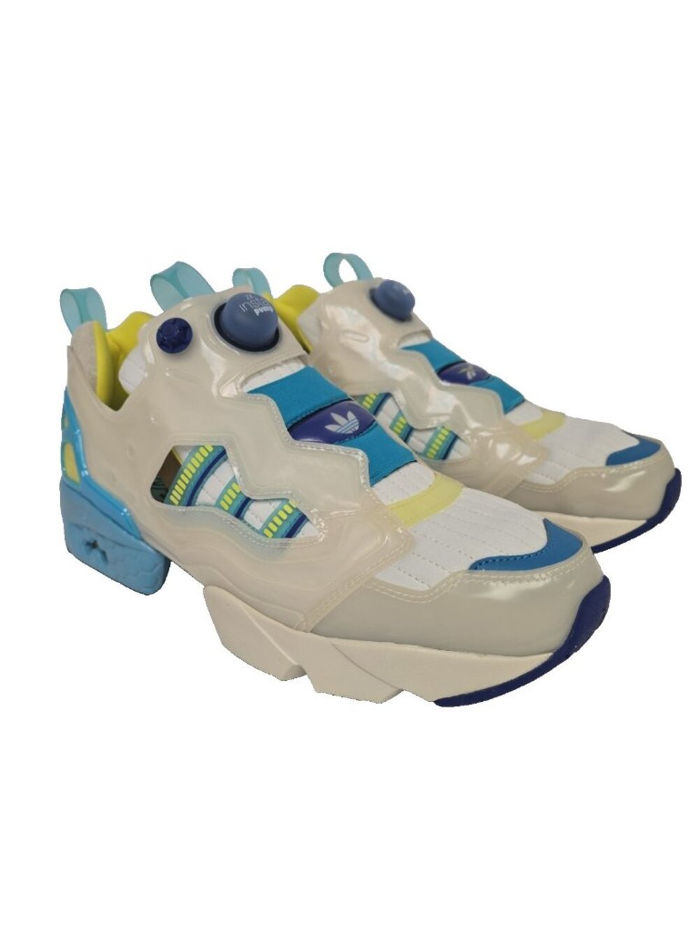 Reebok X Adidas Men's Pump Fury GW0368 White Yellow Blue Size 11.5M